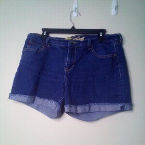 Old Navy Shorts Women 12 The Sweet Heart Denim Roll Hem Blue